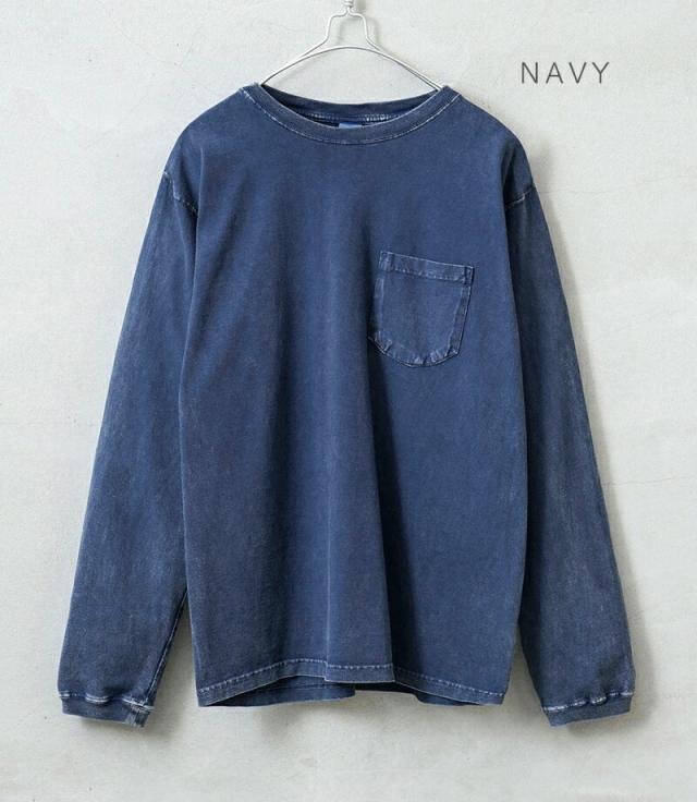 Good On グッドオン GOLT-1306VD L/S ポケット Tシャツ VINTAGE DYE 日本製【Sx】【T】｜メンズ トップス カットソー 長袖 ロンT ポケT 無地 大きいサイズ ゆったり ブランド おしゃれ_3
