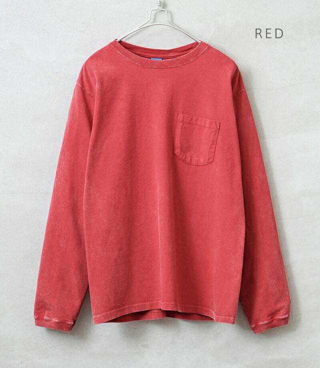 Good On グッドオン GOLT-1306VD L/S ポケット Tシャツ VINTAGE DYE 日本製【Sx】【T】｜メンズ トップス カットソー 長袖 ロンT ポケT 無地 大きいサイズ ゆったり ブランド おしゃれ_5