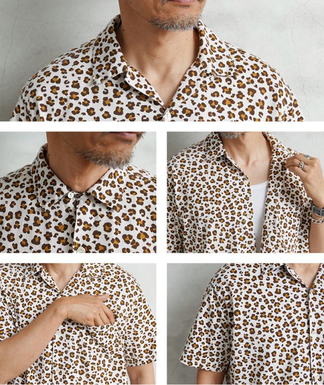Good On グッドオン GOST2409 LEOPARD OPEN TEE S/S レオパード