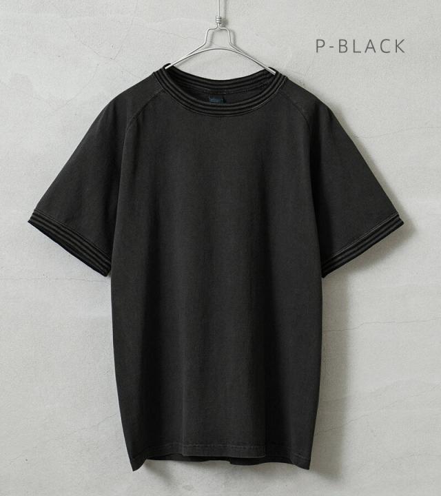 Good On グッドオン GOST-2404 S/S ストライプリブ Tシャツ 日本製【Sx】【T】【Cx】｜メンズ 半袖Tシャツ トップス パイピング 無地 大きいサイズ カジュアル レトロ ブランド おしゃれ_6