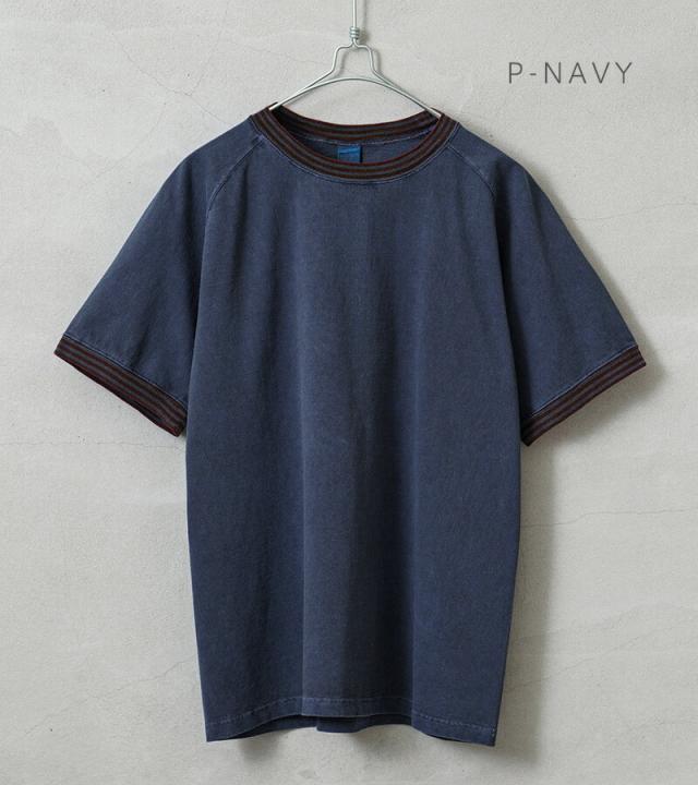 Good On グッドオン GOST-2404 S/S ストライプリブ Tシャツ 日本製【Sx】【T】【Cx】｜メンズ 半袖Tシャツ トップス パイピング 無地 大きいサイズ カジュアル レトロ ブランド おしゃれ_5