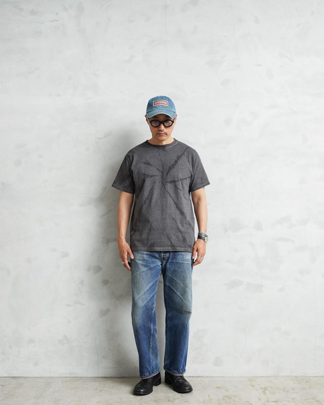 Good On×KOUHEI TERRAI KTER-2601 柿渋弁柄 渦 S/S クルーネックTシャツ 日本製【Cx】【T】｜Good On×KOUHEI TERRAI KTER-2601 柿渋弁柄 渦 S/S クルーネックTシャツ 日本製【Cx】【T】｜トップス カットソー グッドオン 寺井康平 半袖 メンズ_1