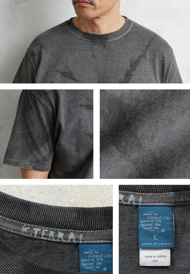 Good On×KOUHEI TERRAI KTER-2601 柿渋弁柄 渦 S/S クルーネックTシャツ 日本製【Cx】【T】｜Good On×KOUHEI TERRAI KTER-2601 柿渋弁柄 渦 S/S クルーネックTシャツ 日本製【Cx】【T】｜トップス カットソー グッドオン 寺井康平 半袖 メンズ_6