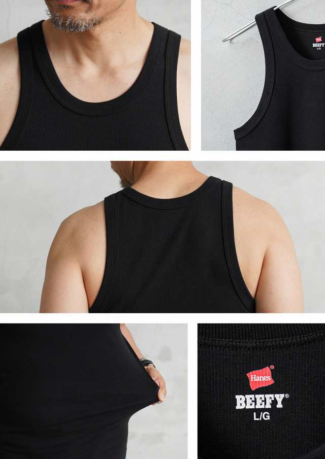 Hanes ヘインズ HM3-R102 BEEFY ビーフィー リブタンクトップ【T