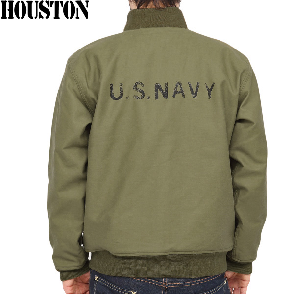 HOUSTON ヒューストン 5N-10FMOD U.S.NAVY N-10デッキジャケット【R】 ｜フックジャケット メンズ アメカジ ミリタリージャケット 海軍ジャケット ジャングルクロス 日本製 アウター