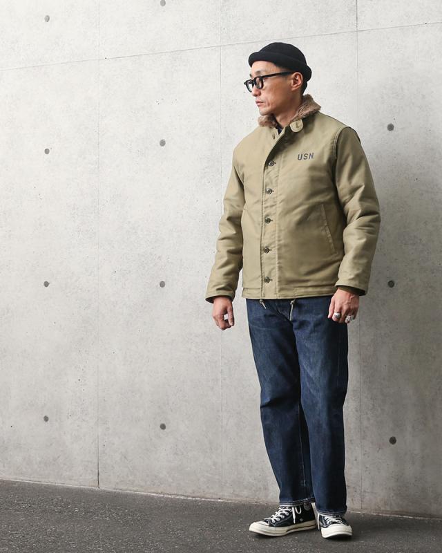 HOUSTON ヒューストン 5N-1X N-1デッキジャケット タイト・ステンシル