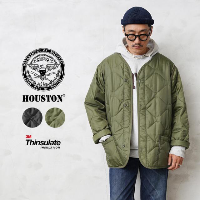 HOUSTON ヒューストン 50909 M-65フィールドジャケット THINSULATE（シンサレート）ライナー【R】｜キルティングライナー ライナージャケット メンズ アウター 防寒 保温 中綿