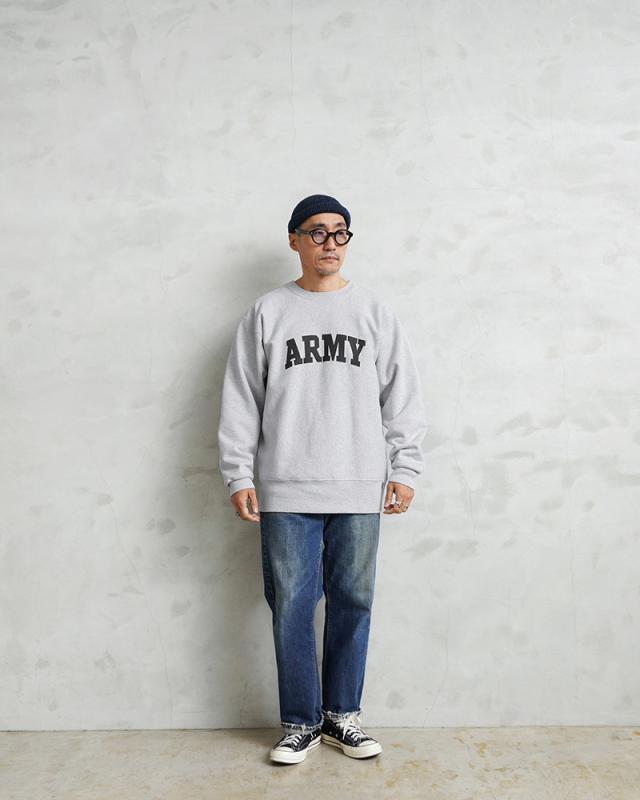 HOUSTON ヒューストン 22264 U.S.コットン ARMY プリント スウェット 