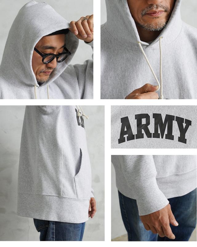HOUSTON ヒューストン 22268 U.S.コットン ARMY プリント フーディー 