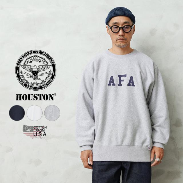 HOUSTON ヒューストン 22373 U.S.コットン AFA プリント スウェットシャツ【R】