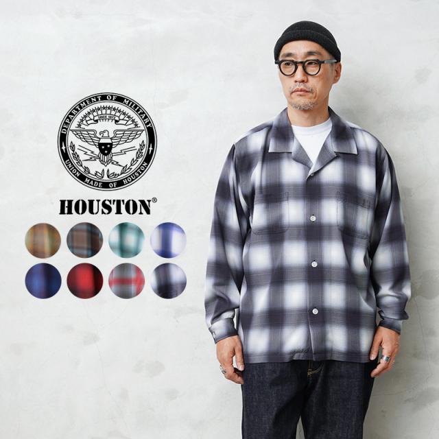 HOUSTON ヒューストン 41188 OMBRE L/S CHECK SHIRT オンブレ