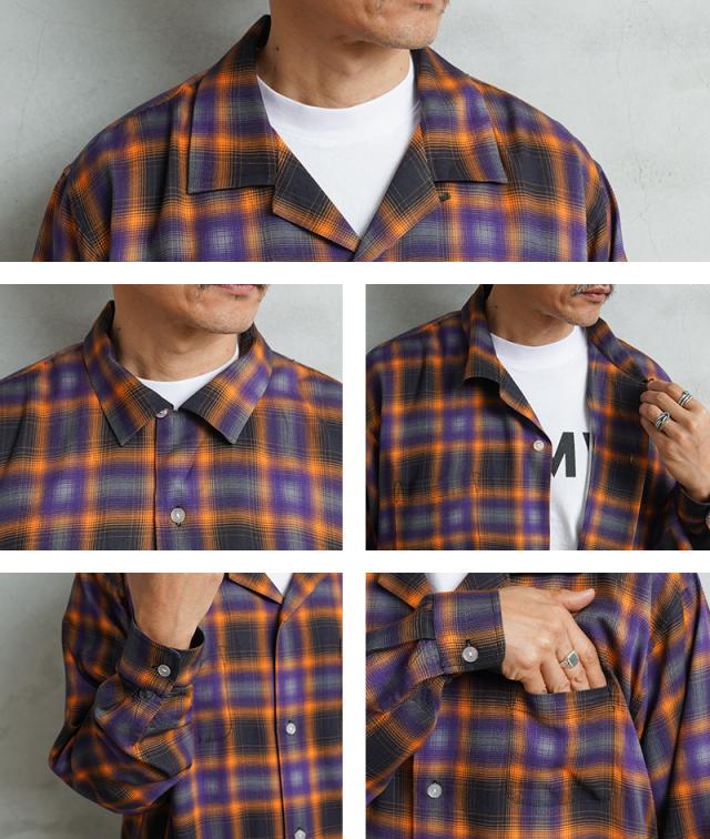 HOUSTON ヒューストン 41284 OMBRE CHECK L/S SHIRT オンブレー チェック シャツ【R】_11