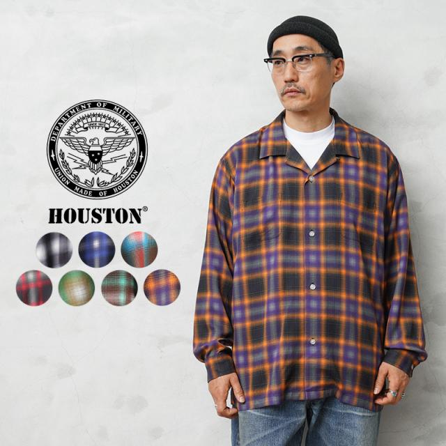 HOUSTON ヒューストン 41284 OMBRE CHECK L/S SHIRT オンブレー チェック シャツ【R】
