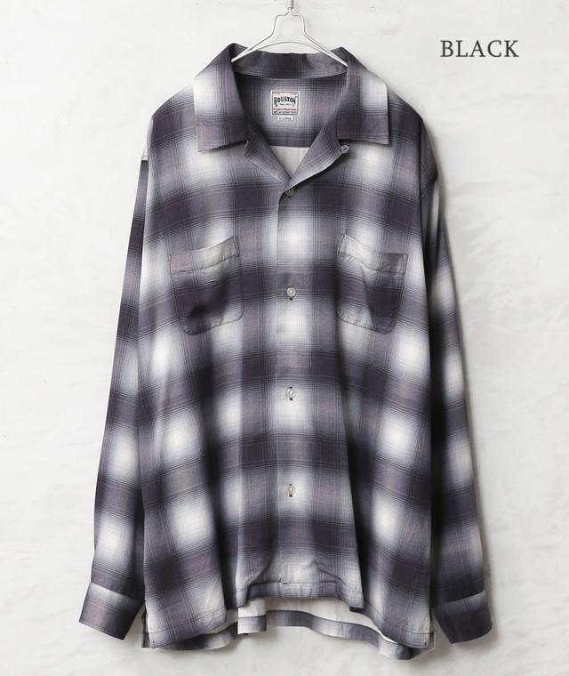 HOUSTON ヒューストン 41284 OMBRE CHECK L/S SHIRT オンブレー チェック シャツ【R】_2