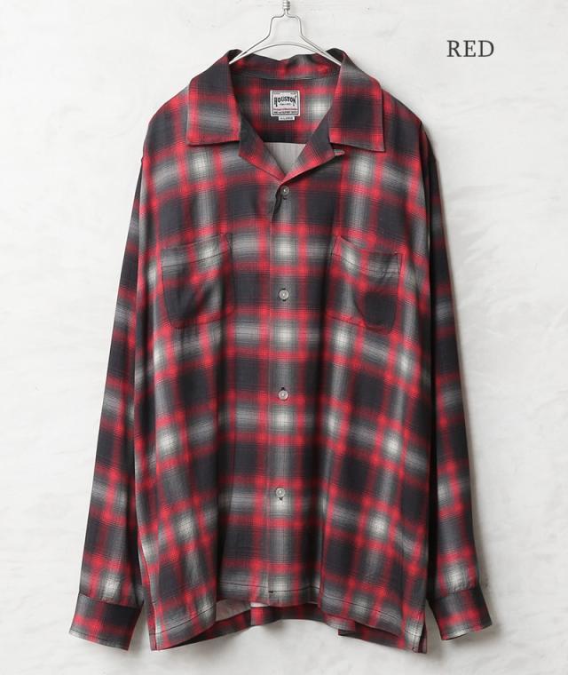 HOUSTON ヒューストン 41284 OMBRE CHECK L/S SHIRT オンブレー チェック シャツ【R】_5