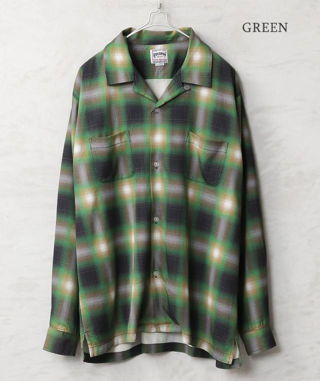 HOUSTON ヒューストン 41284 OMBRE CHECK L/S SHIRT オンブレー チェック シャツ【R】_6