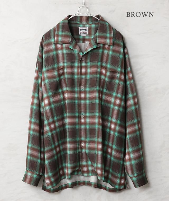 HOUSTON ヒューストン 41284 OMBRE CHECK L/S SHIRT オンブレー チェック シャツ【R】_7