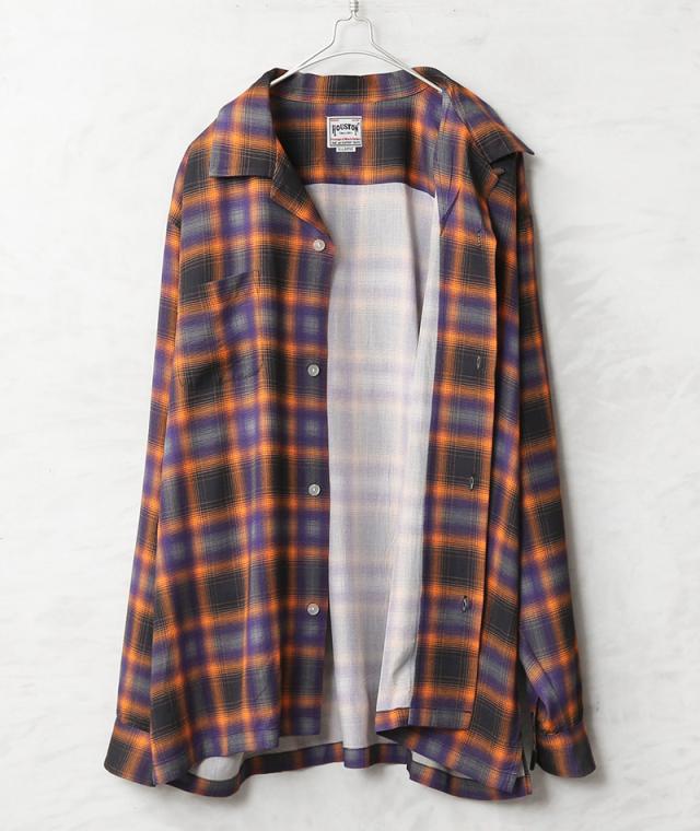 HOUSTON ヒューストン 41284 OMBRE CHECK L/S SHIRT オンブレー チェック シャツ【R】_10