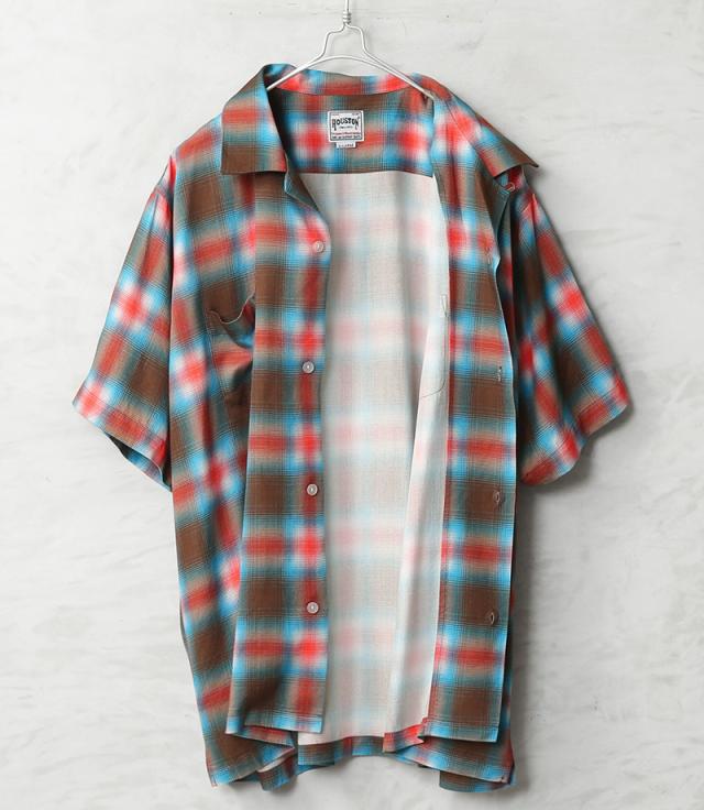 HOUSTON ヒューストン 41285 OMBRE CHECK S/S SHIRT オンブレー チェック シャツ【R】_10