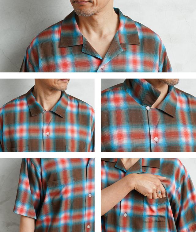 HOUSTON ヒューストン 41285 OMBRE CHECK S/S SHIRT オンブレー チェック シャツ【R】_12