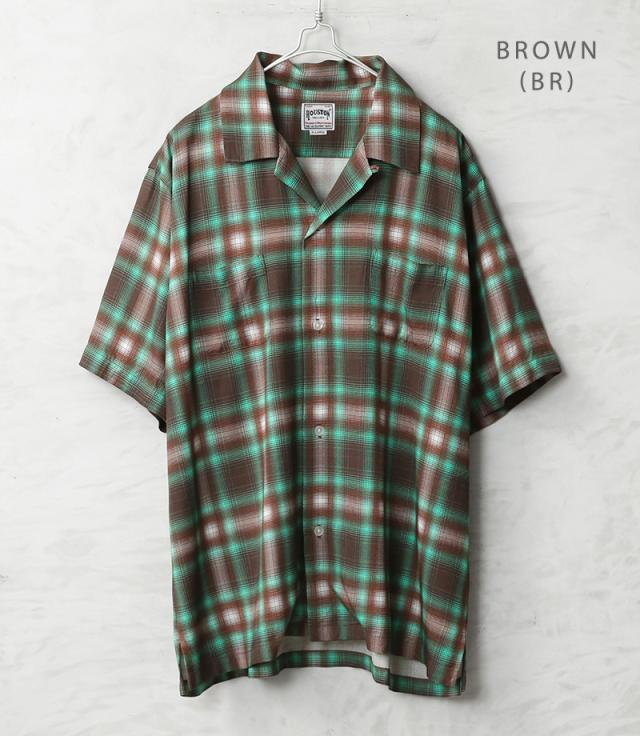 HOUSTON ヒューストン 41285 OMBRE CHECK S/S SHIRT オンブレー チェック シャツ【R】_2