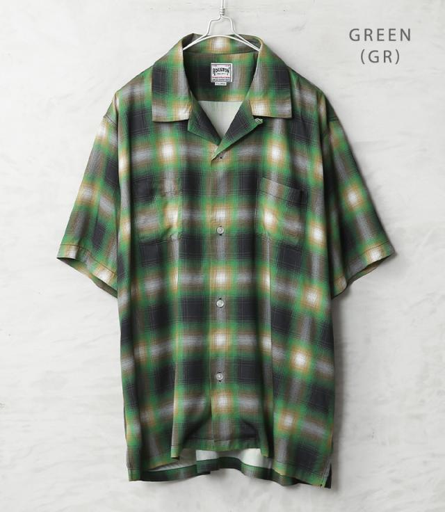 HOUSTON ヒューストン 41285 OMBRE CHECK S/S SHIRT オンブレー チェック シャツ【R】_3