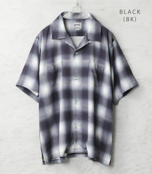 HOUSTON ヒューストン 41285 OMBRE CHECK S/S SHIRT オンブレー チェック シャツ【R】_4