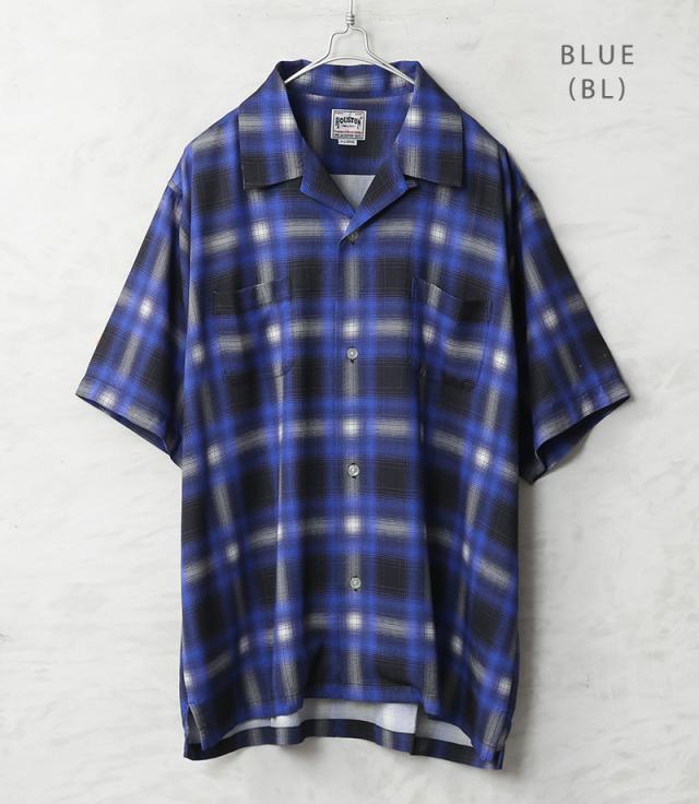 HOUSTON ヒューストン 41285 OMBRE CHECK S/S SHIRT オンブレー チェック シャツ【R】_5