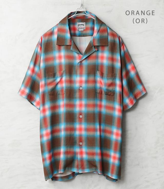 HOUSTON ヒューストン 41285 OMBRE CHECK S/S SHIRT オンブレー チェック シャツ【R】_8