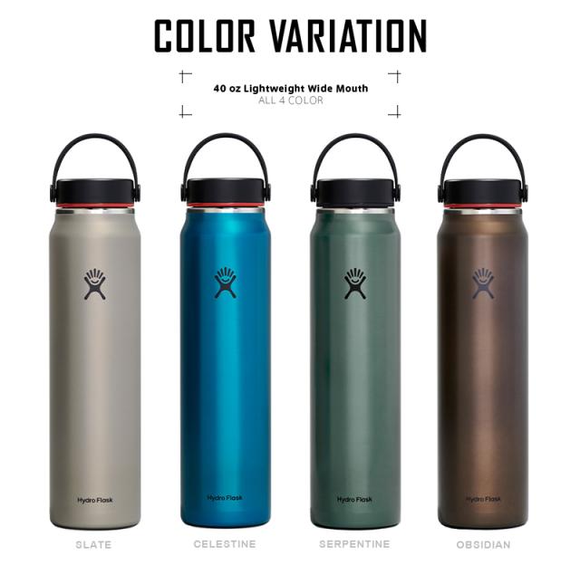 HydroFlask ハイドロフラスク 890133 トレイルシリーズ 40oz ライトウエイト ワイドマウス 保温ボトル【Sx】【T】｜水筒 サーモボトル タンブラー 登山 キャンプ アウトドア 保冷 シンプル おしゃれ デザイン ブランド_10