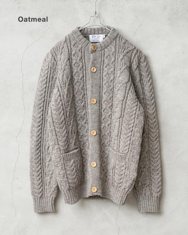KERRY WOOLLEN MILLS ケリーウーレンミルズ KW-0005 アランケーブル カラーレス カーディガン MADE IN ENGLAND【Sx】【T】_4