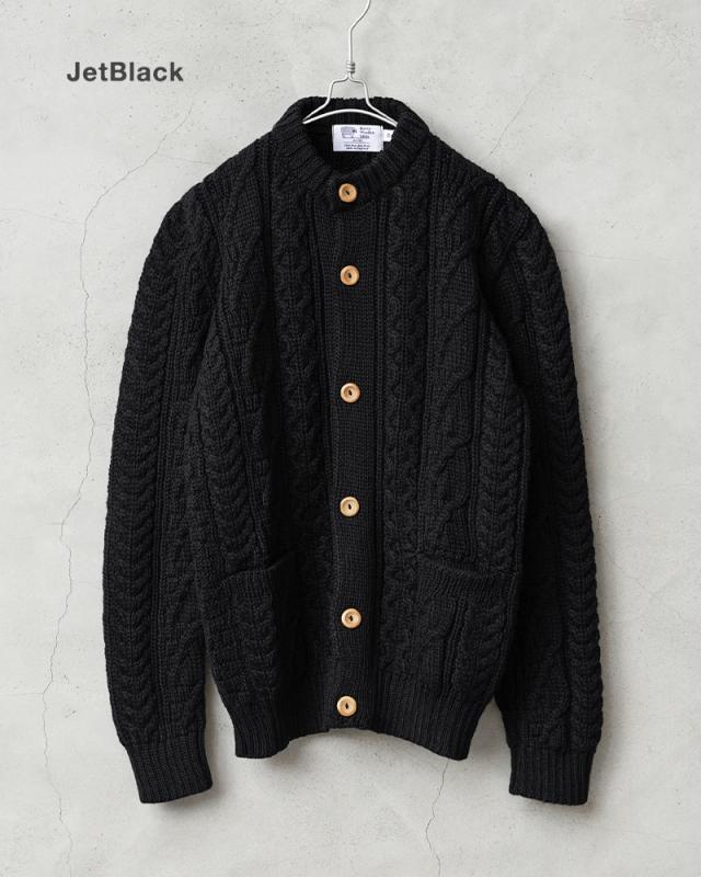 KERRY WOOLLEN MILLS ケリーウーレンミルズ KW-0005 アランケーブル カラーレス カーディガン MADE IN ENGLAND【Sx】【T】_2
