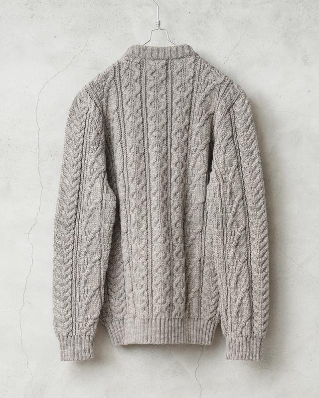 KERRY WOOLLEN MILLS ケリーウーレンミルズ KW-0005 アランケーブル カラーレス カーディガン MADE IN ENGLAND【Sx】【T】_5