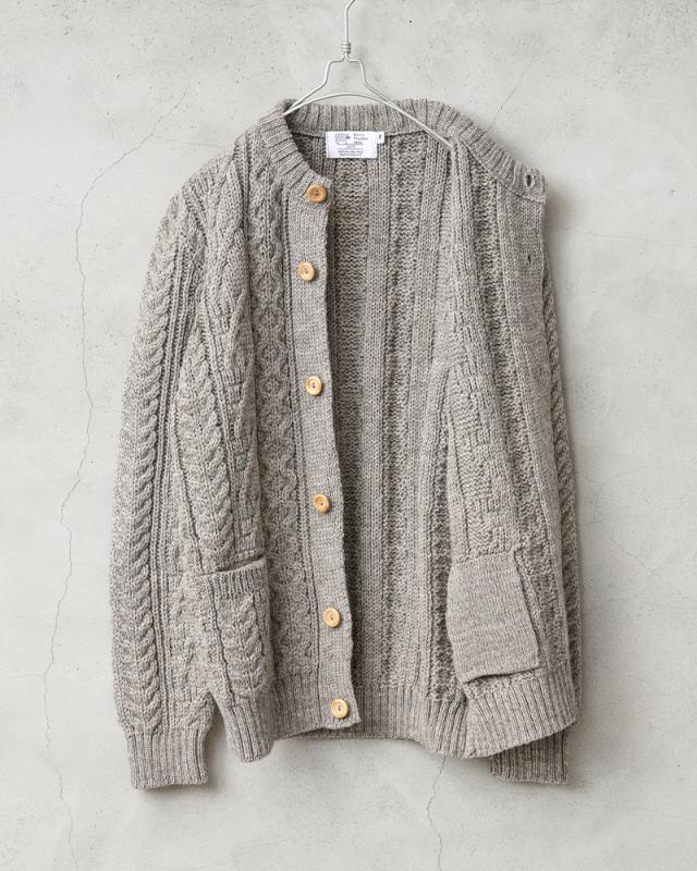 KERRY WOOLLEN MILLS ケリーウーレンミルズ KW-0005 アランケーブル カラーレス カーディガン MADE IN ENGLAND【Sx】【T】_6
