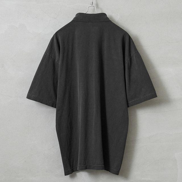 LOS ANGELES APPAREL ロサンゼルスアパレル 18412GD 6.5oz ガーメントダイ ショートスリーブ ポロシャツ MADE IN USA【T】｜メンズ トップス 無地 大きいサイズ 半袖 ビッグサイズ アメリカ製 ブランド おしゃれ