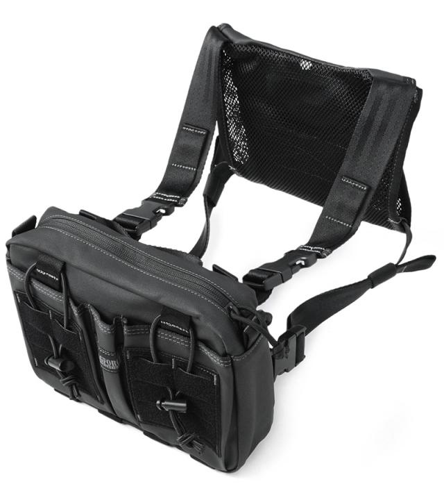 MAGFORCE マグフォース MF-3571 ENTOURAGE CHEST RIG（アントラージュ チェストリグ）BLACK【T】｜チェストバッグ ボディバッグ ミリタリーバッグ カバン アウトドア レーザーカット 登山 旅行 撥水_4