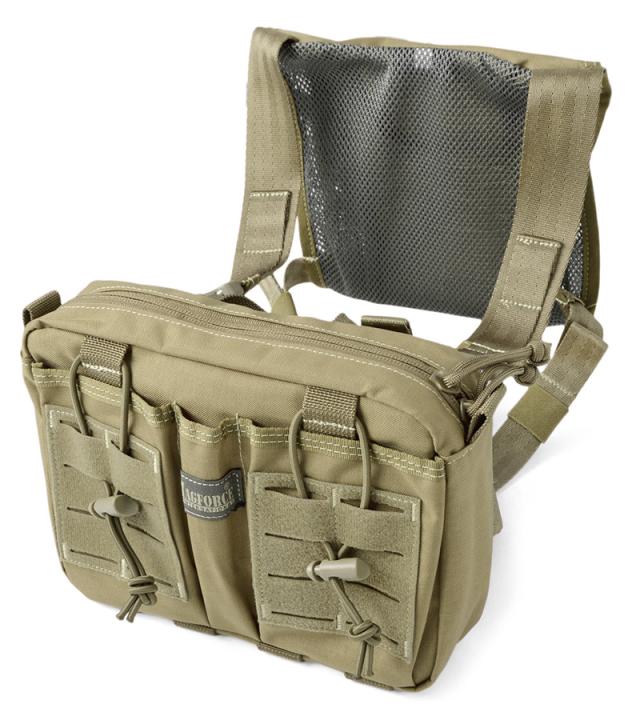 MAGFORCE マグフォース MF-3571 ENTOURAGE CHEST RIG（アントラージュ チェストリグ）TAN【T】｜【T】｜チェストバッグ 上半身御徒面子 ミリタリー御徒面子 嚢 アウトドア レーザはね除ける 山登り 旅する 撥水