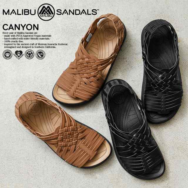 MALIBU SANDALS マリブサンダルズ MS01 CANYON キャニオン メッシュサンダル VEGAN LEATHER【Cx】【T】｜メンズ レザー 編み込み スポー