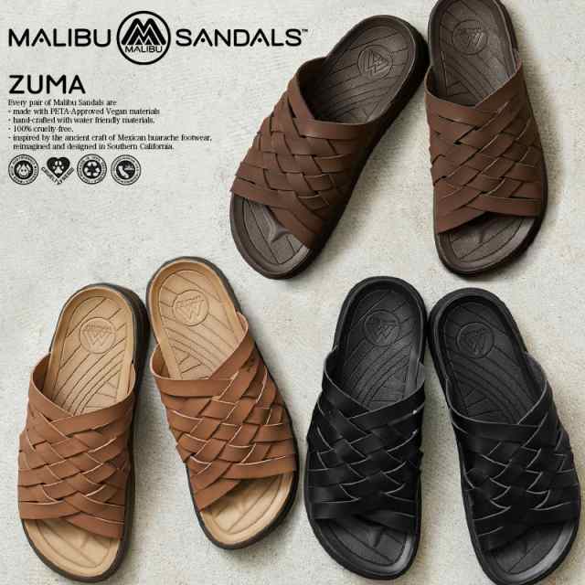 MALIBU SANDALS マリブサンダルズ MS02 ZUMA ズマ メッシュサンダル VEGAN LEATHER【Cx】【T】｜メンズ レザー 編み込み スポーツ アウト