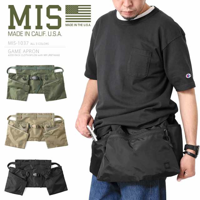 ミリタリー エプロン / MIS エムアイエス MIS-1037 GAME APRON ゲームエプロン MADE IN USA【Sx】【T】 / メンズ レディース ワーク DIY