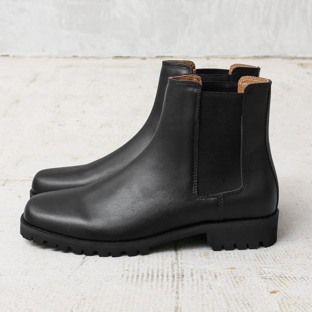 molle shoes モールシューズ MLS210301-10 SQUARE TOE SIDE GORE BOOTS スクエアトゥ サイドゴア ブーツ【T】【Cx】｜レザーシューズ 革靴 メンズ レディース 本革 シンプル ビブラムソール Vibram