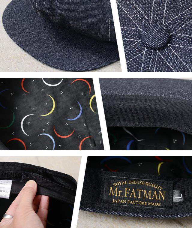 Mr.FATMAN インディゴ ジョニーキャスケット Lサイズ Mr.FATMAN(ミスターファットマン)<BR>【Johnny Casquette Twill&Indigo