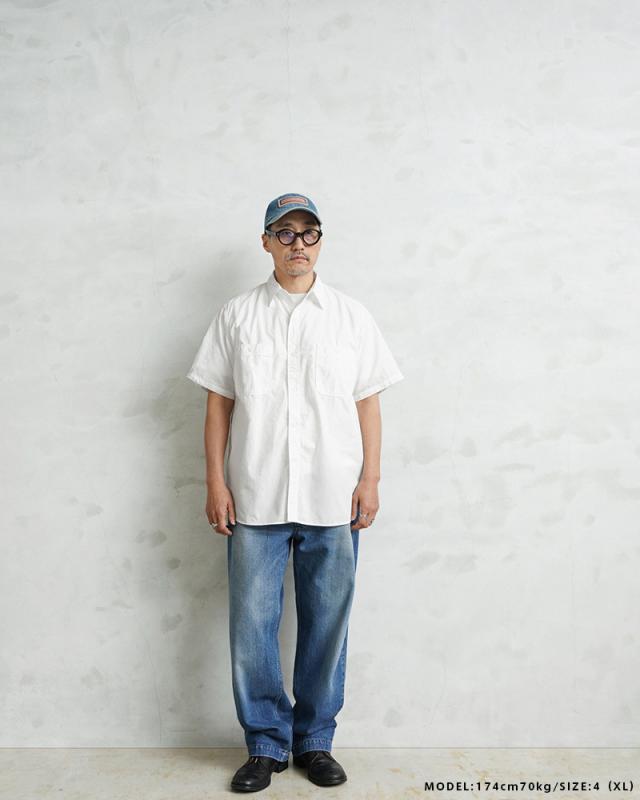 orSlow オアスロウ 01-V8170 CHAMBRAY WORK SHIRTS S/S シャンブレーシャツ RELAX FIT 日本製【Cx】【T】｜トップス メンズ レディース 半袖シャツ ワークシャツ 無地 春夏 カジュアル アメカジ ブルー コットン リラックス_2