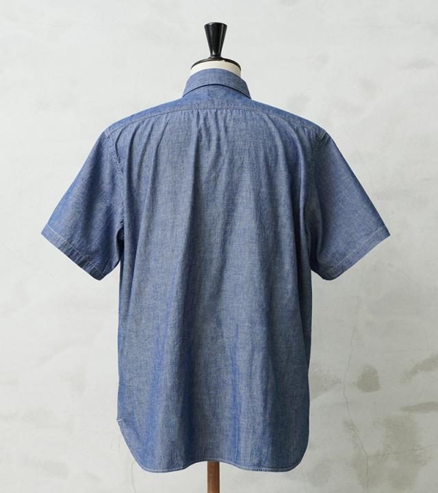 orSlow オアスロウ 01-V8170 CHAMBRAY WORK SHIRTS S/S シャンブレーシャツ RELAX FIT 日本製【Cx】【T】｜トップス メンズ レディース 半袖シャツ ワークシャツ 無地 春夏 カジュアル アメカジ ブルー コットン リラックス_8