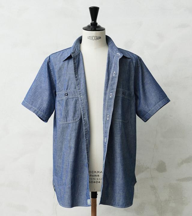 orSlow オアスロウ 01-V8170 CHAMBRAY WORK SHIRTS S/S シャンブレーシャツ RELAX FIT 日本製【Cx】【T】｜トップス メンズ レディース 半袖シャツ ワークシャツ 無地 春夏 カジュアル アメカジ ブルー コットン リラックス_9