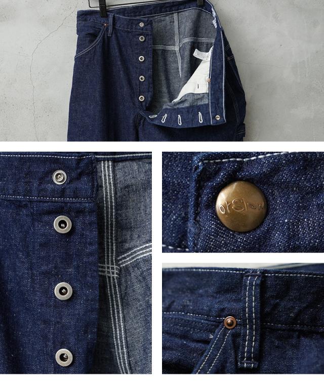orSlow オアスロウ 01-5120-81 PAINTER PANTS ペインターパンツ DENIM ONE WASH 日本製【Cx】【T】｜メンズ ボトムス デニムパンツ ワイド 太め ワンウォッシュ ストレート アメカジ カジュアル ブランド おしゃれ_8