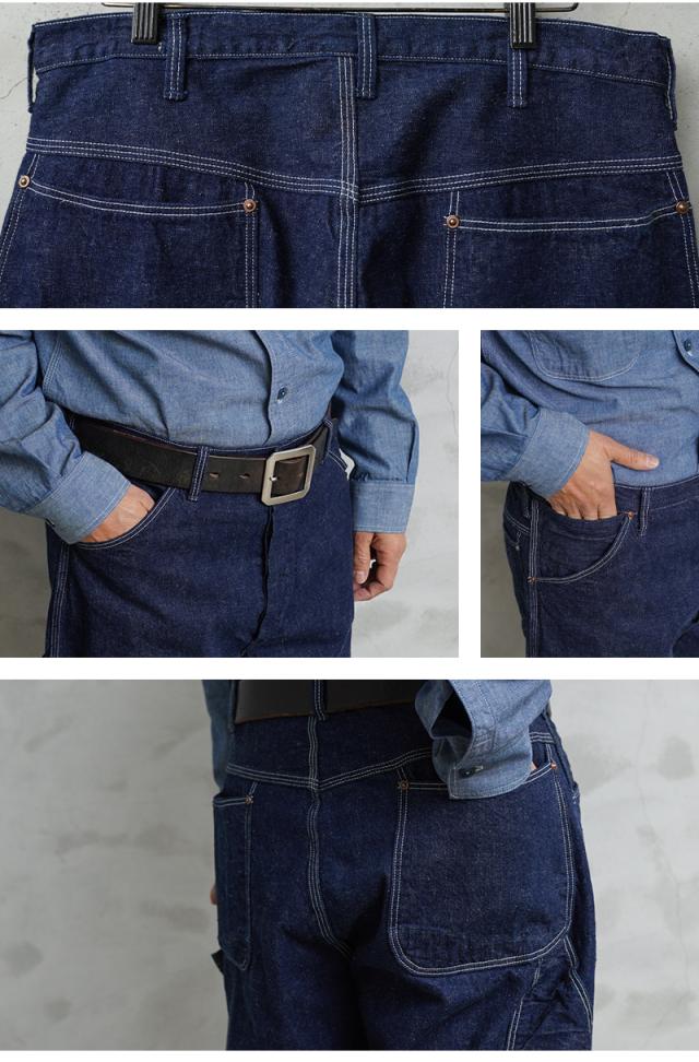 orSlow オアスロウ 01-5120-81 PAINTER PANTS ペインターパンツ DENIM ONE WASH 日本製【Cx】【T】｜メンズ ボトムス デニムパンツ ワイド 太め ワンウォッシュ ストレート アメカジ カジュアル ブランド おしゃれ_9