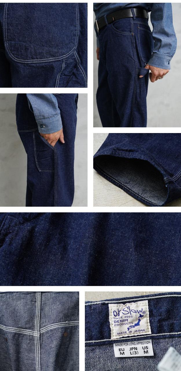 orSlow オアスロウ 01-5120-81 PAINTER PANTS ペインターパンツ DENIM ONE WASH 日本製【Cx】【T】｜メンズ ボトムス デニムパンツ ワイド 太め ワンウォッシュ ストレート アメカジ カジュアル ブランド おしゃれ_10