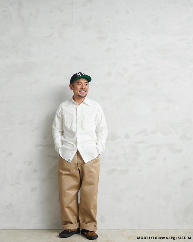 orSlow オアスロウ 01-8070 CHAMBRAY WORK SHIRTS シャンブレーシャツ 日本製【Cx】【T】｜大きいサイズ ワーク アメカジ カジュアル 猫目ボタン ブランド おしゃれ_2