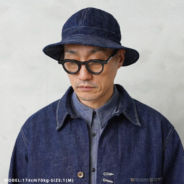 BLUE BELL orSlow　デニムハット　US NAVY　サイズ１ オアスロウ サイズ 1 デニム ハット ミリタリーハット U.S.NAVY